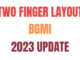BGMI two finger layout and sensitivity