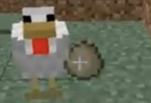 collect an egg in minecraft