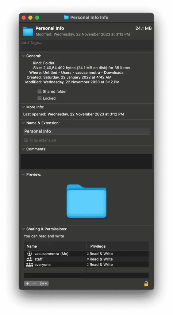View Folder Size using Mac Finder